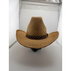 Kicker Straw Cowboy Hat Natural Tan Woven Western Cattleman Size 7 1/4 58 Mexico